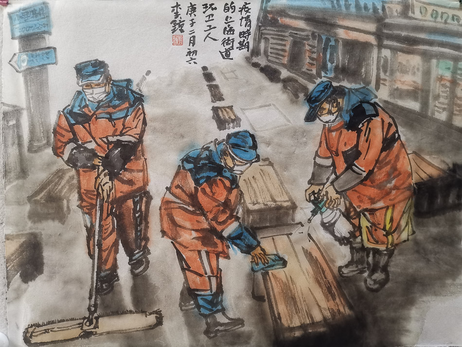 Warriors fighting against the epidemic. Li Zhong