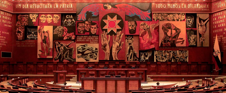 Oswaldo Guayasamín, Mural de la Patria / ‘Mural of the homeland’, National Assembly of Ecuador, 1988.
