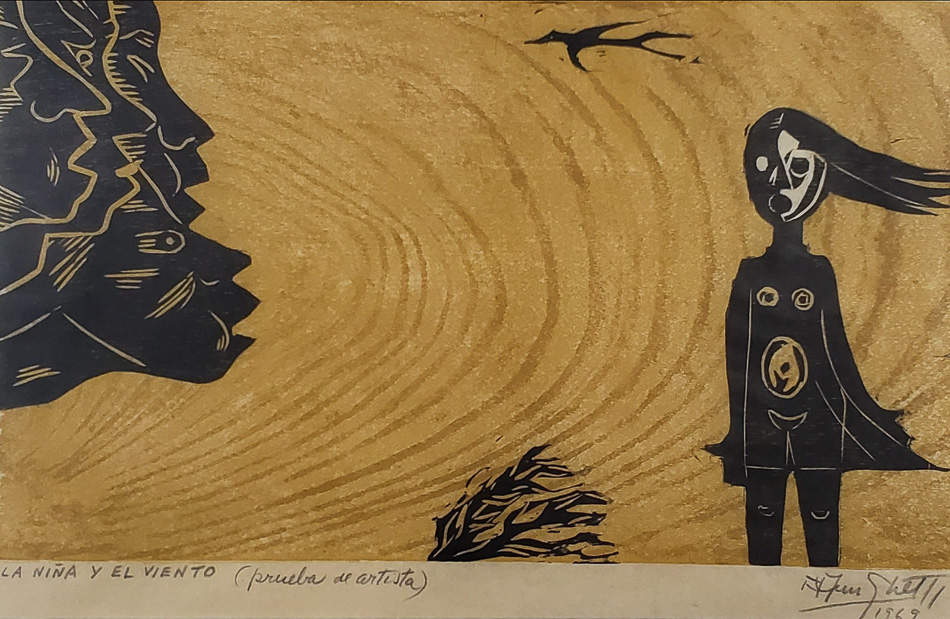 Francisco Amighetti (Costa Rica), La Niña y el viento, 1969.